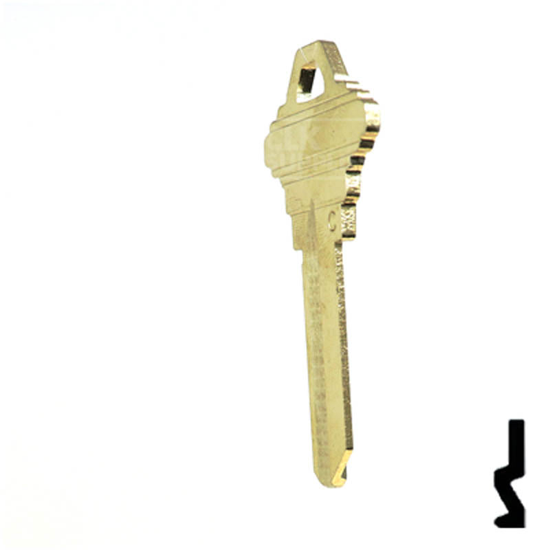 101-C, SC4 Look-A-Like Nickel Silver Key Residential-Commercial Key Ilco