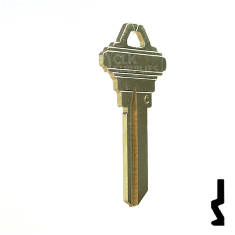 101-C, SC4 Look-A-Like Nickel Silver Key Residential-Commercial Key Ilco