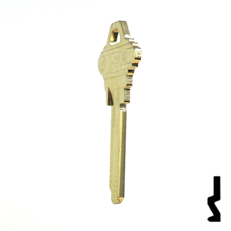 101-C, SC4 Look-A-Like Nickel Silver Key Residential-Commercial Key Ilco