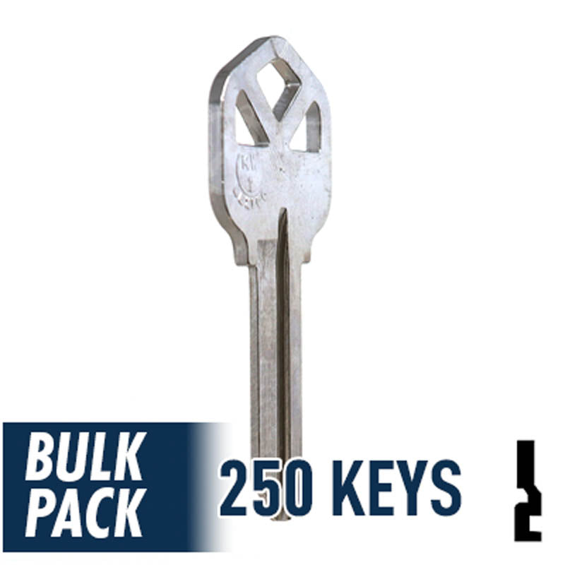 250 Pack KW1 ( Nickel Plated ) Residential-Commercial Key JMA USA