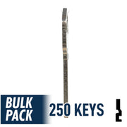 250 Pack KW1 ( Nickel Plated ) Residential-Commercial Key JMA USA