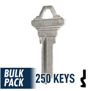 250 Pack SC1 ( Nickel Plated ) Residential-Commercial Key JMA USA