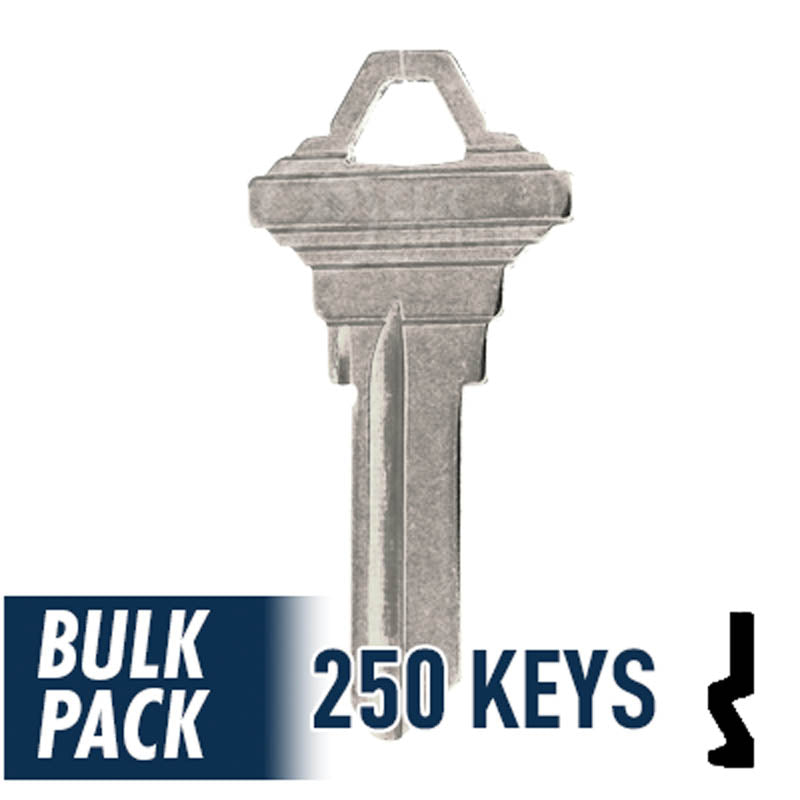 250 Pack SC1 ( Nickel Plated ) Residential-Commercial Key JMA USA