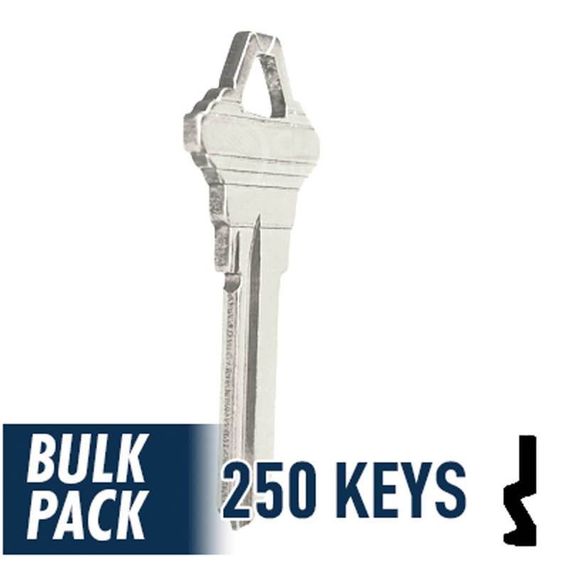250 Pack SC1 ( Nickel Plated ) Residential-Commercial Key JMA USA