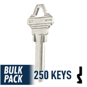 250 Pack SC1 ( Nickel Plated ) Residential-Commercial Key JMA USA