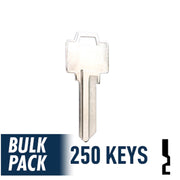 250 Pack WR5 ( Nickel Plated ) Residential-Commercial Key JMA USA