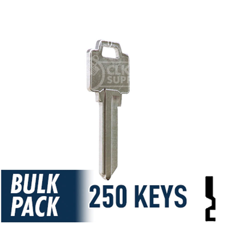 250 Pack WR5 ( Nickel Plated ) Residential-Commercial Key JMA USA