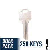 250 Pack WR5 ( Nickel Plated ) Residential-Commercial Key JMA USA