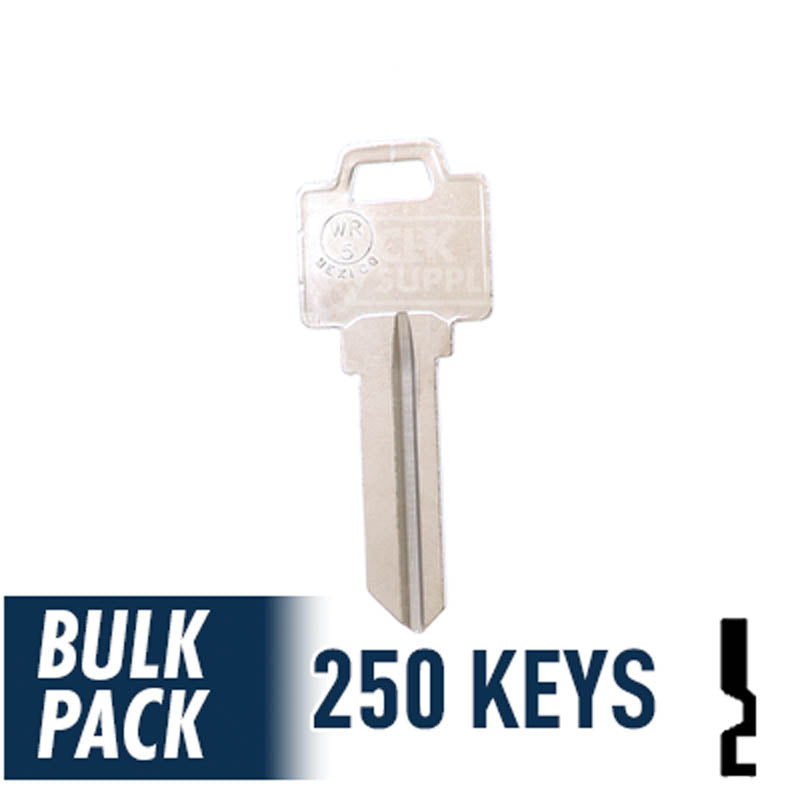 250 Pack WR5 ( Nickel Plated ) Residential-Commercial Key JMA USA
