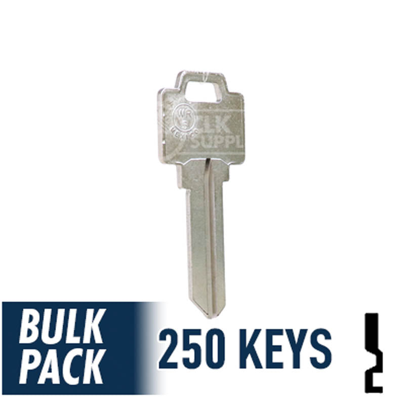 250 Pack WR5 ( Nickel Plated ) Residential-Commercial Key JMA USA