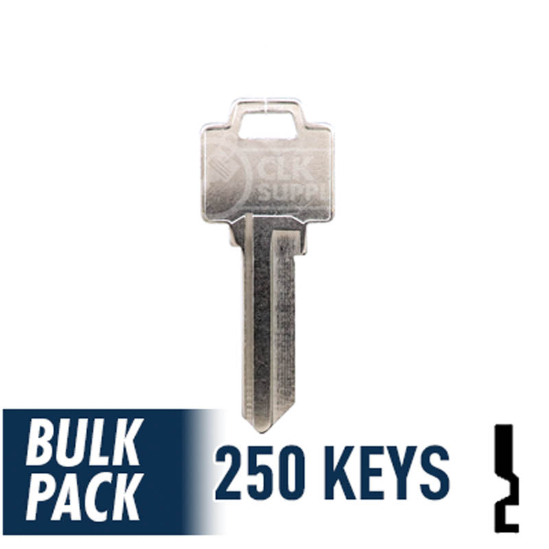 250 Pack WR5 ( Nickel Plated ) Residential-Commercial Key JMA USA