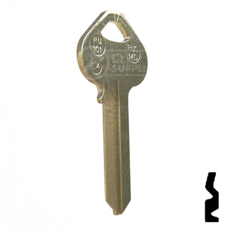 A1011-L4, RU101 Corbin Russwin Key Residential-Commercial Key JMA USA