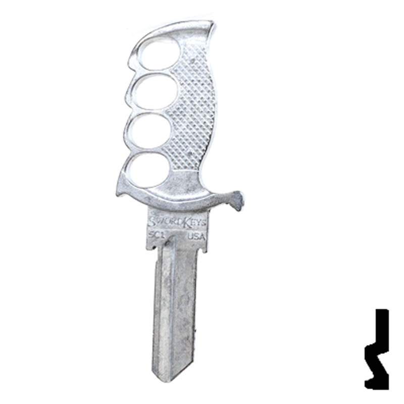 Forged - KNIFE- Schlage SC1 Key Residential-Commercial Key Lucky Line