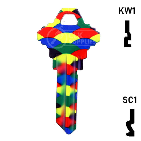 Happy Keys- Balloons Key (Choose Keyway) Residential-Commercial Key Howard Keys
