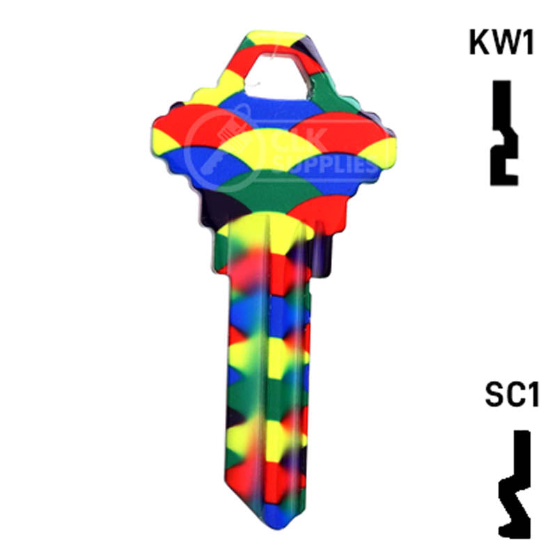 Happy Keys- Balloons Key (Choose Keyway) Residential-Commercial Key Howard Keys