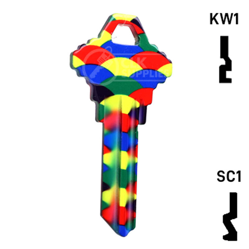 Happy Keys- Balloons Key (Choose Keyway) Residential-Commercial Key Howard Keys