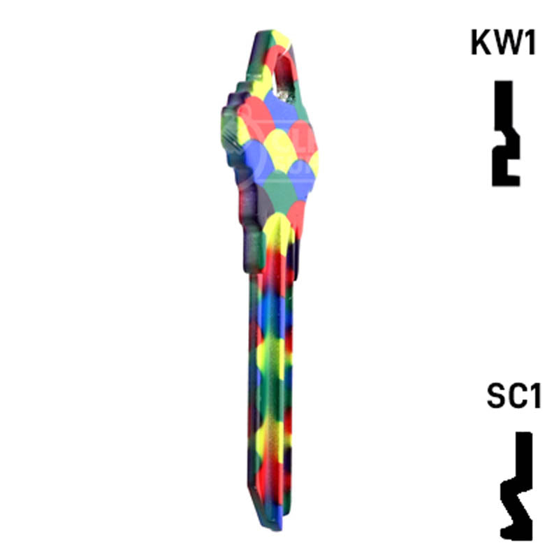 Happy Keys- Balloons Key (Choose Keyway) Residential-Commercial Key Howard Keys