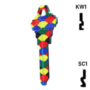 Happy Keys- Balloons Key (Choose Keyway) Residential-Commercial Key Howard Keys