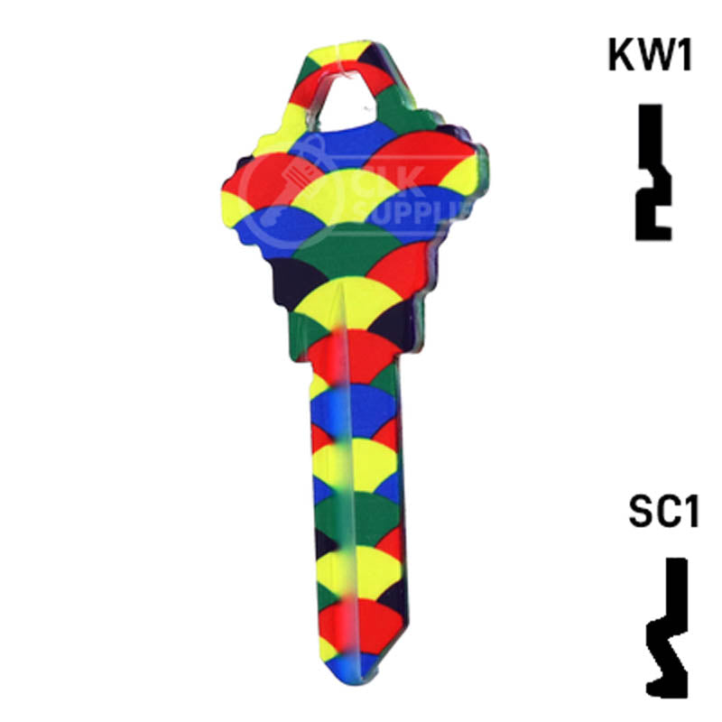 Happy Keys- Balloons Key (Choose Keyway) Residential-Commercial Key Howard Keys
