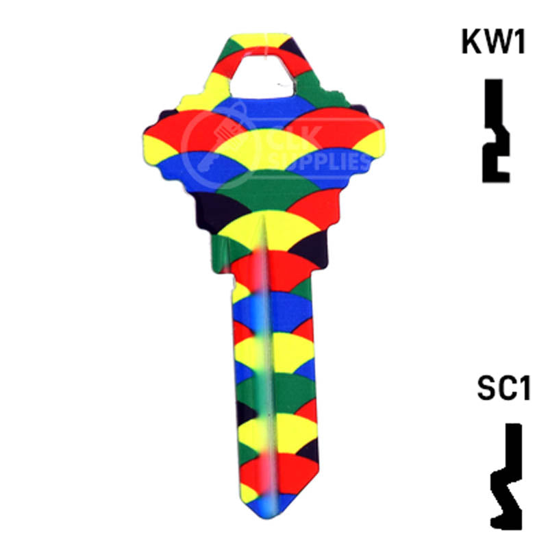 Happy Keys- Balloons Key (Choose Keyway) Residential-Commercial Key Howard Keys