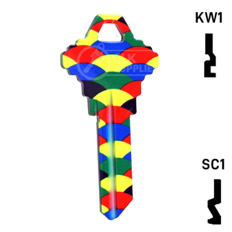 Happy Keys- Balloons Key (Choose Keyway) Residential-Commercial Key Howard Keys