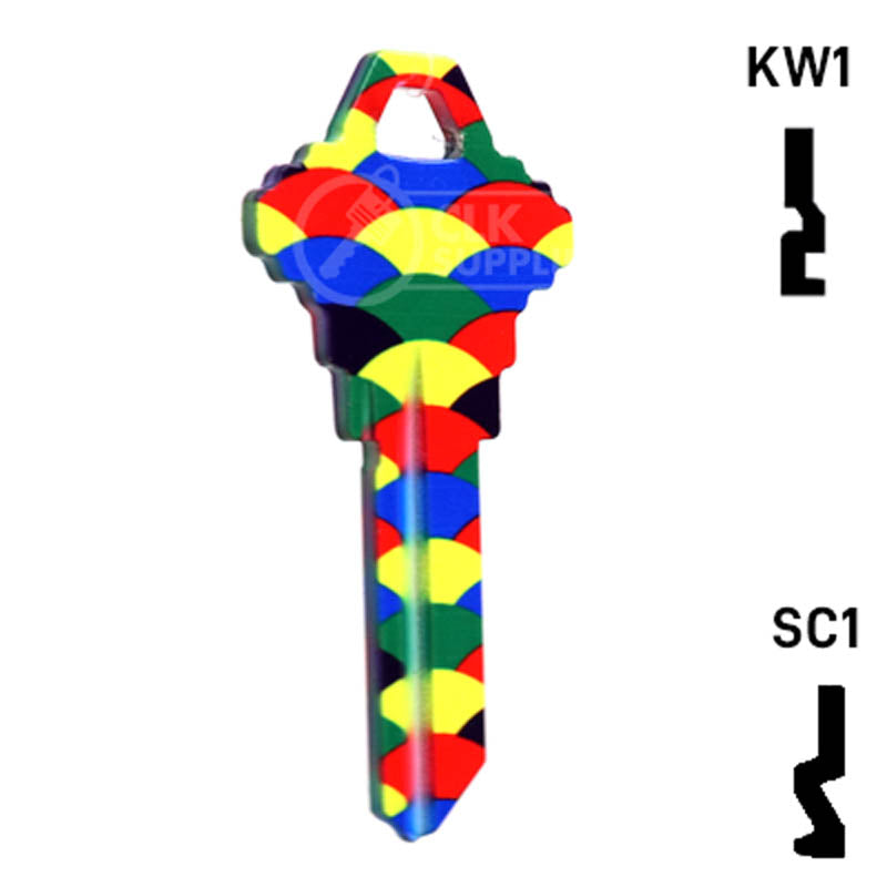 Happy Keys- Balloons Key (Choose Keyway) Residential-Commercial Key Howard Keys