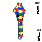 Happy Keys- Balloons Key (Choose Keyway) Residential-Commercial Key Howard Keys