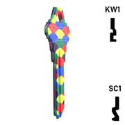 Happy Keys- Balloons Key (Choose Keyway) Residential-Commercial Key Howard Keys