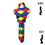 Happy Keys- Balloons Key (Choose Keyway) Residential-Commercial Key Howard Keys