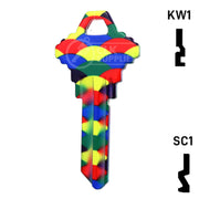 Happy Keys- Balloons Key (Choose Keyway) Residential-Commercial Key Howard Keys