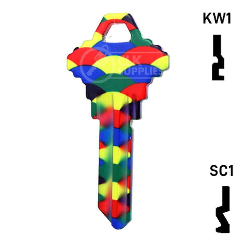 Happy Keys- Balloons Key (Choose Keyway) Residential-Commercial Key Howard Keys