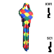 Happy Keys- Balloons Key (Choose Keyway) Residential-Commercial Key Howard Keys