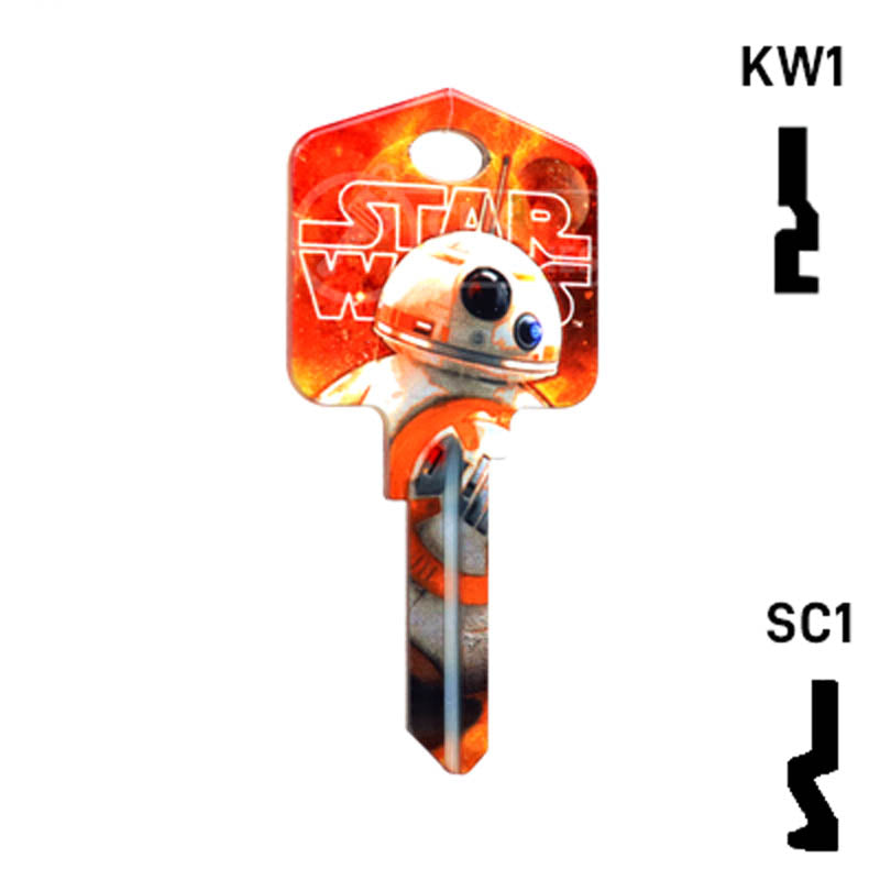 Happy Keys- BB8 Key (Choose Keyway) Residential-Commercial Key Howard Keys