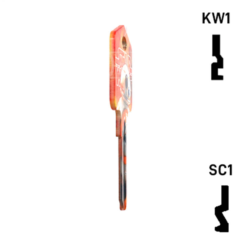 Happy Keys- BB8 Key (Choose Keyway) Residential-Commercial Key Howard Keys