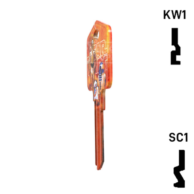 Happy Keys- BB8 Key (Choose Keyway) Residential-Commercial Key Howard Keys