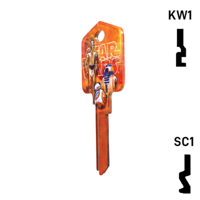Happy Keys- BB8 Key (Choose Keyway) Residential-Commercial Key Howard Keys