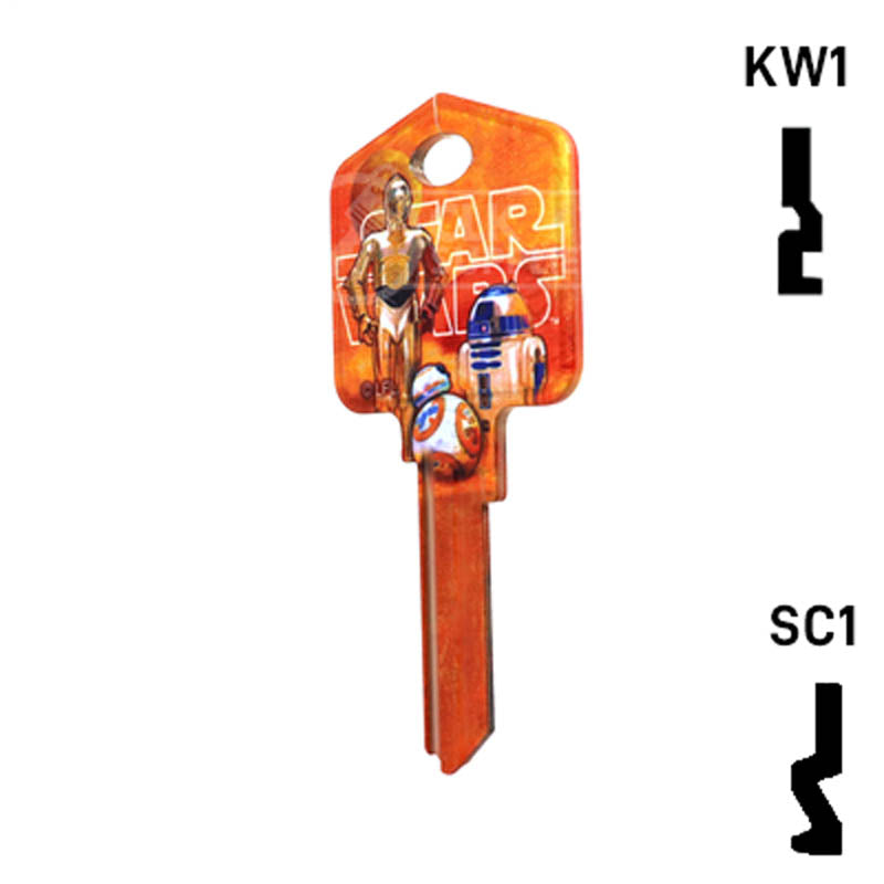 Happy Keys- BB8 Key (Choose Keyway) Residential-Commercial Key Howard Keys