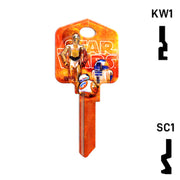 Happy Keys- BB8 Key (Choose Keyway) Residential-Commercial Key Howard Keys