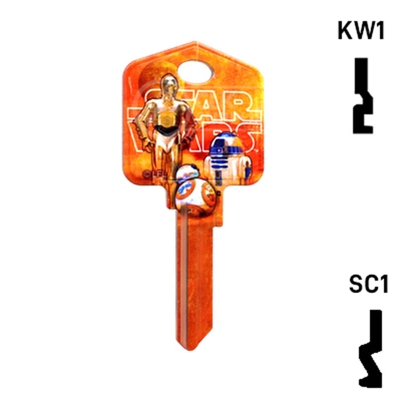 Happy Keys- BB8 Key (Choose Keyway) Residential-Commercial Key Howard Keys