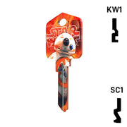 Happy Keys- BB8 Key (Choose Keyway) Residential-Commercial Key Howard Keys