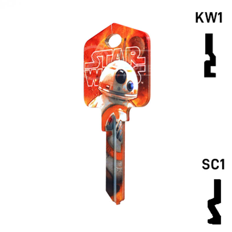Happy Keys- BB8 Key (Choose Keyway) Residential-Commercial Key Howard Keys