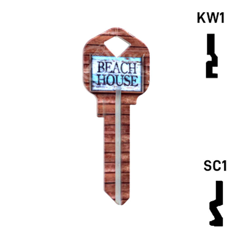 Happy Keys- Beach House Key (Choose Keyway) Residential-Commercial Key Howard Keys