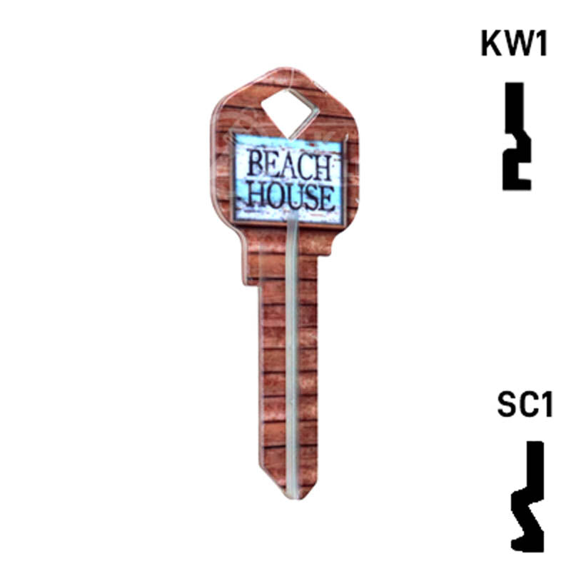 Happy Keys- Beach House Key (Choose Keyway) Residential-Commercial Key Howard Keys