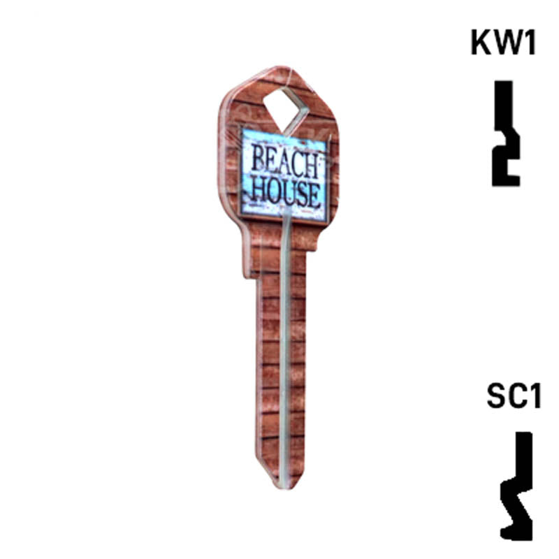 Happy Keys- Beach House Key (Choose Keyway) Residential-Commercial Key Howard Keys