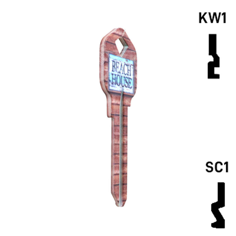 Happy Keys- Beach House Key (Choose Keyway) Residential-Commercial Key Howard Keys