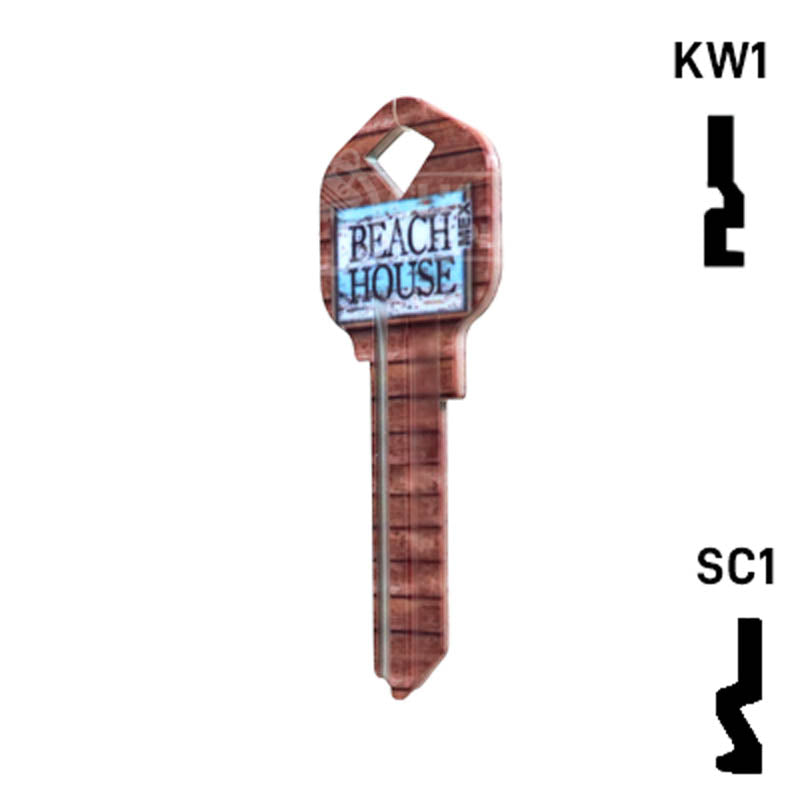 Happy Keys- Beach House Key (Choose Keyway) Residential-Commercial Key Howard Keys