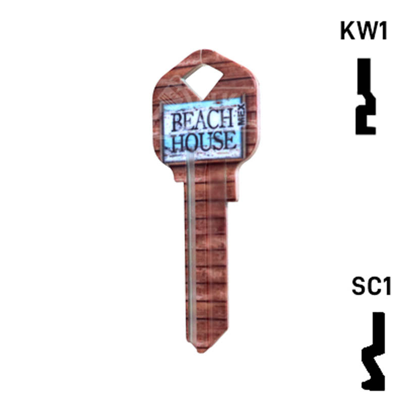 Happy Keys- Beach House Key (Choose Keyway) Residential-Commercial Key Howard Keys