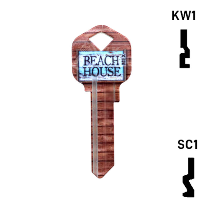 Happy Keys- Beach House Key (Choose Keyway) Residential-Commercial Key Howard Keys