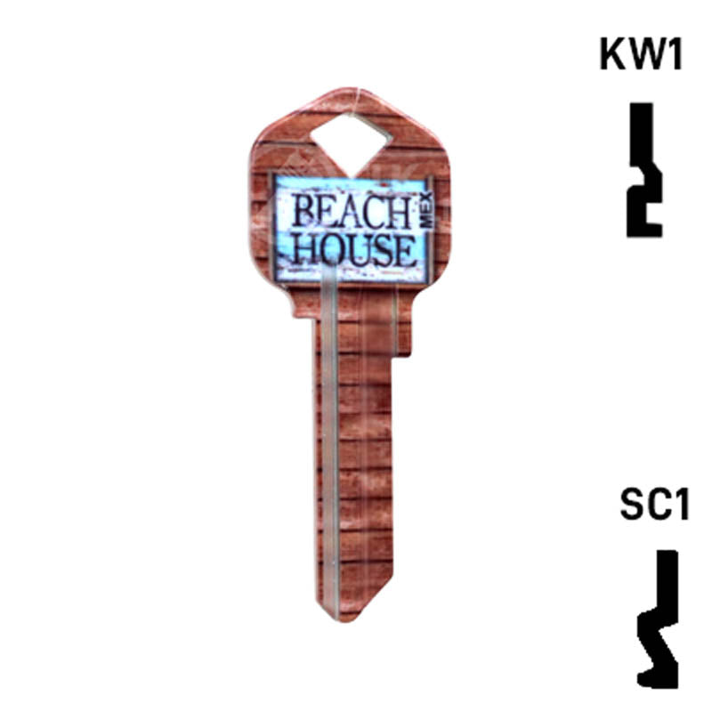 Happy Keys- Beach House Key (Choose Keyway) Residential-Commercial Key Howard Keys