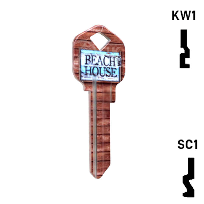 Happy Keys- Beach House Key (Choose Keyway) Residential-Commercial Key Howard Keys